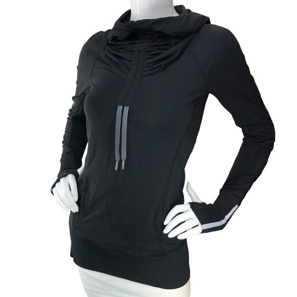 Lululemon Sweaters - Lululemon Run Womens Size 4 Stay On Course Pullover Athletic Sweatshirt Black